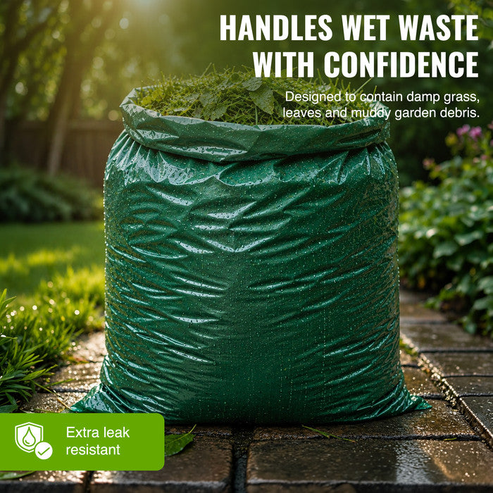 EcoBag - 10 Pack Extra Strong Heavy Duty Garden Sacks - 120L - Recyclable, Leak Resistant, Eco-Friendly & Durable